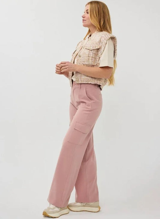 Wide Leg Cargo Trousers