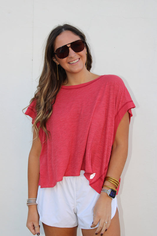 My Time Tee in Candy Apple