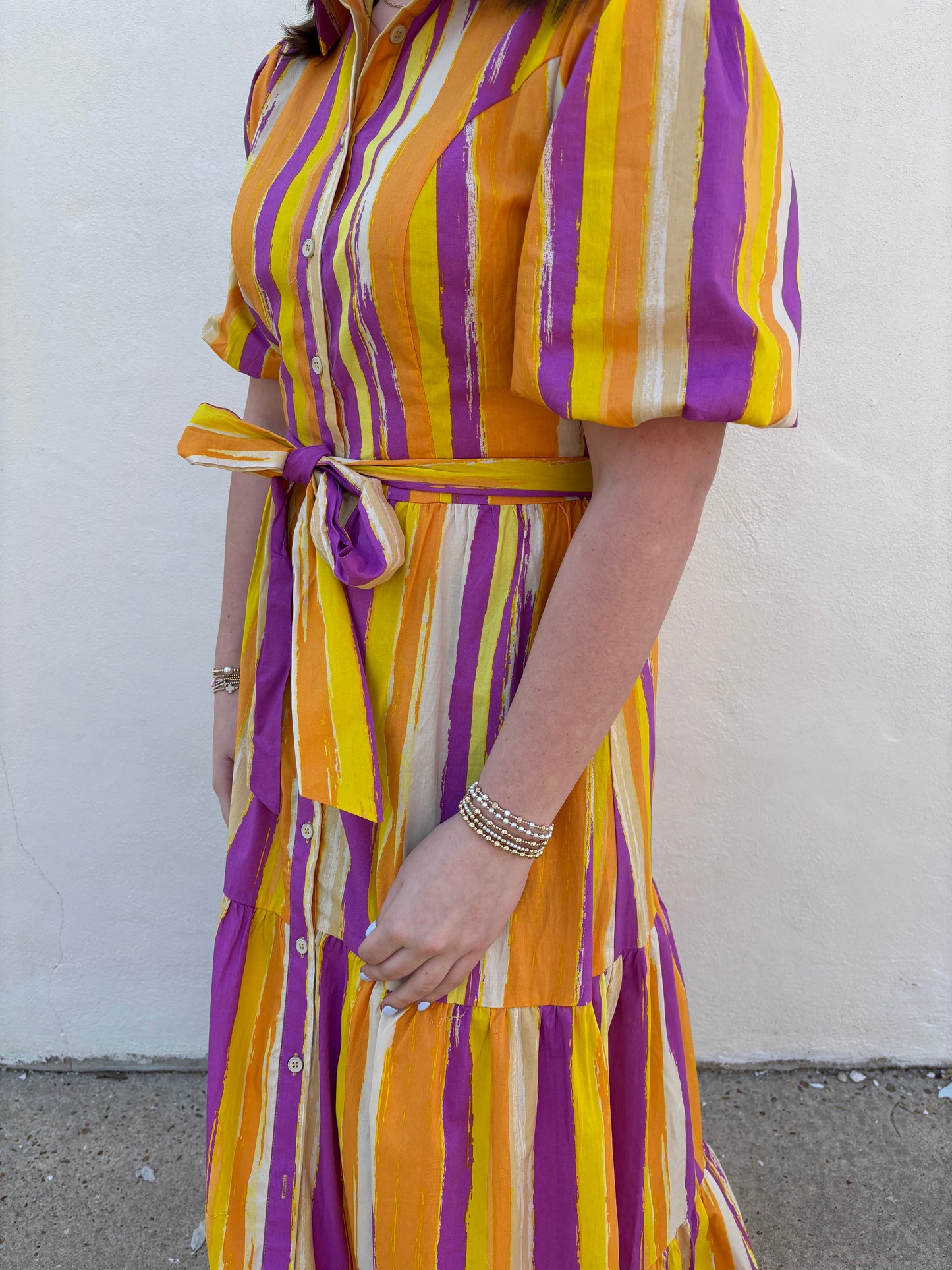 Stripe Poplin Maxi