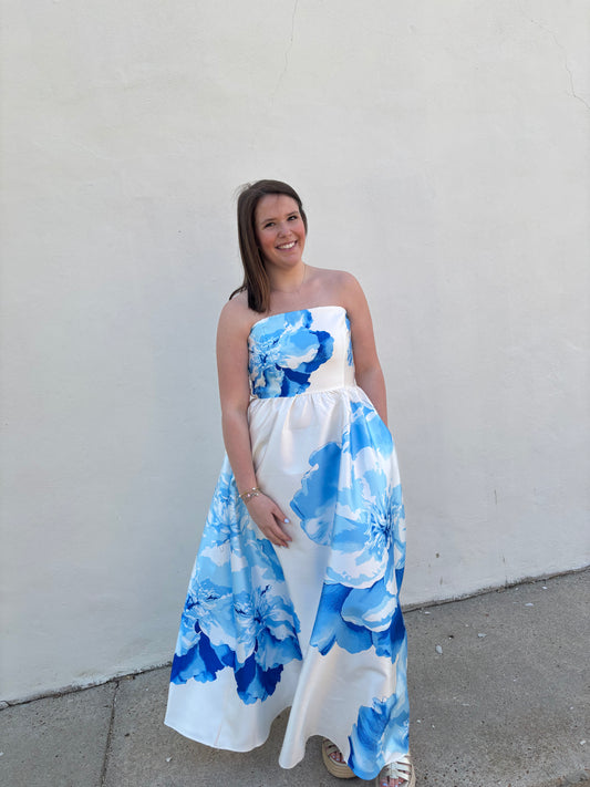 Ivory Floral Maxi Dress