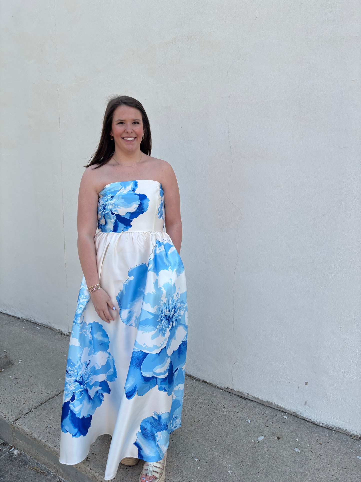 Ivory Floral Maxi Dress