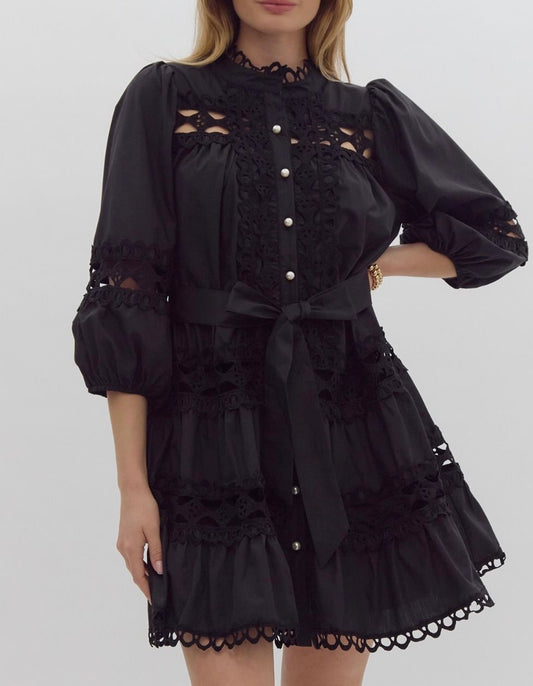 Black Ruffle Dress