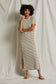 Lover Cotton Striped Maxi Dress Walnut Stripe