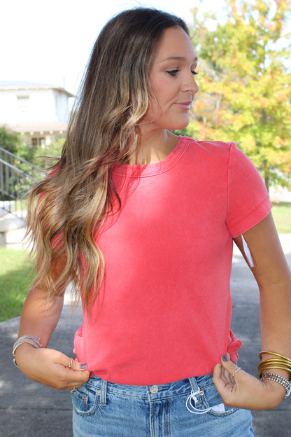 We The Free Atlas Crew Tee Fiery Red