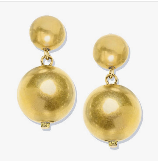 Susan Shaw Gold Plated Ball Dangle Earrings