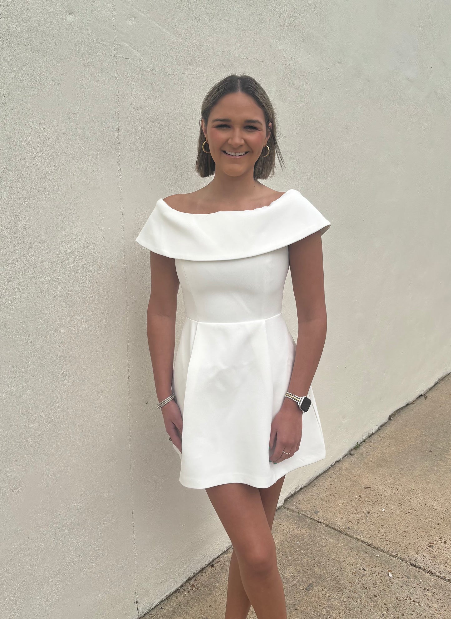 Lucy Paris Erin Off The Shoulder Mini Dress