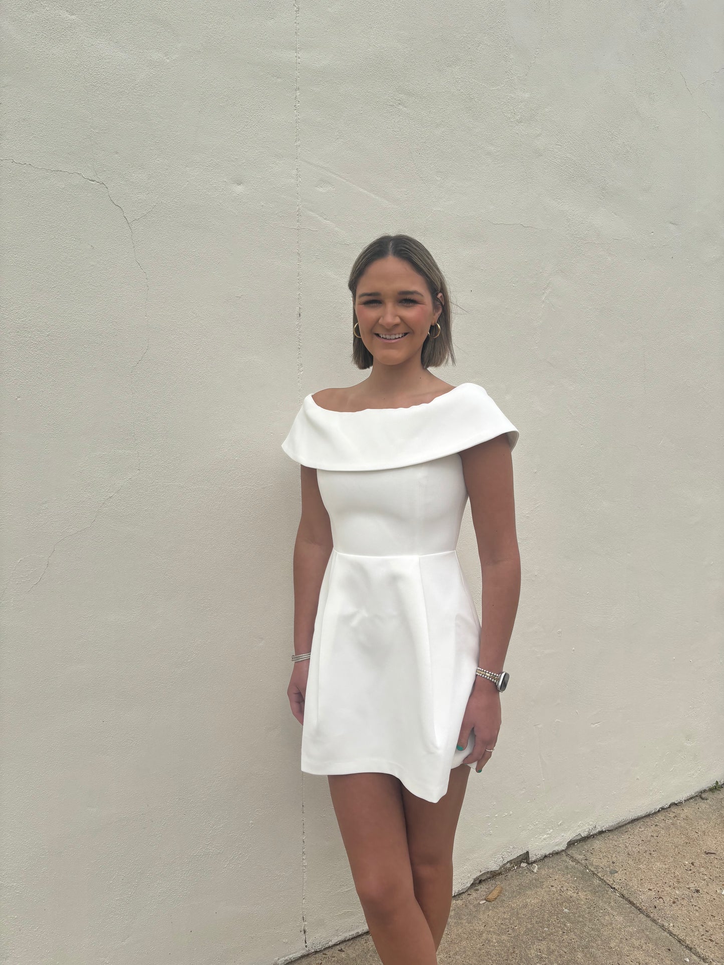 Lucy Paris Erin Off The Shoulder Mini Dress