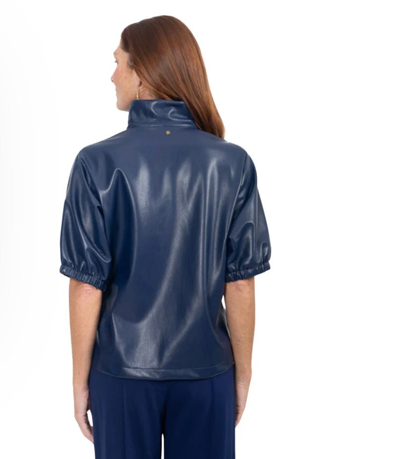 Poppy Top Navy Vegan Leather