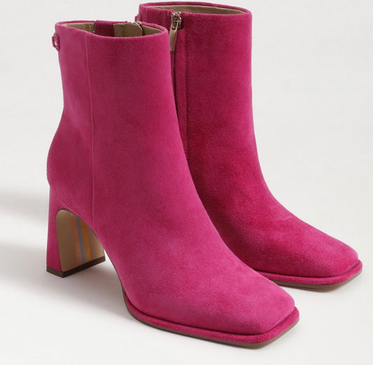 Sam Edelman Irie Square Toe Bootie Bright Dahlia