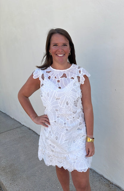 Greta Eyelet Mini Dress