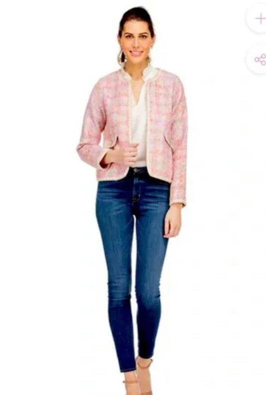 Pastel Plaid Tweed Jacket