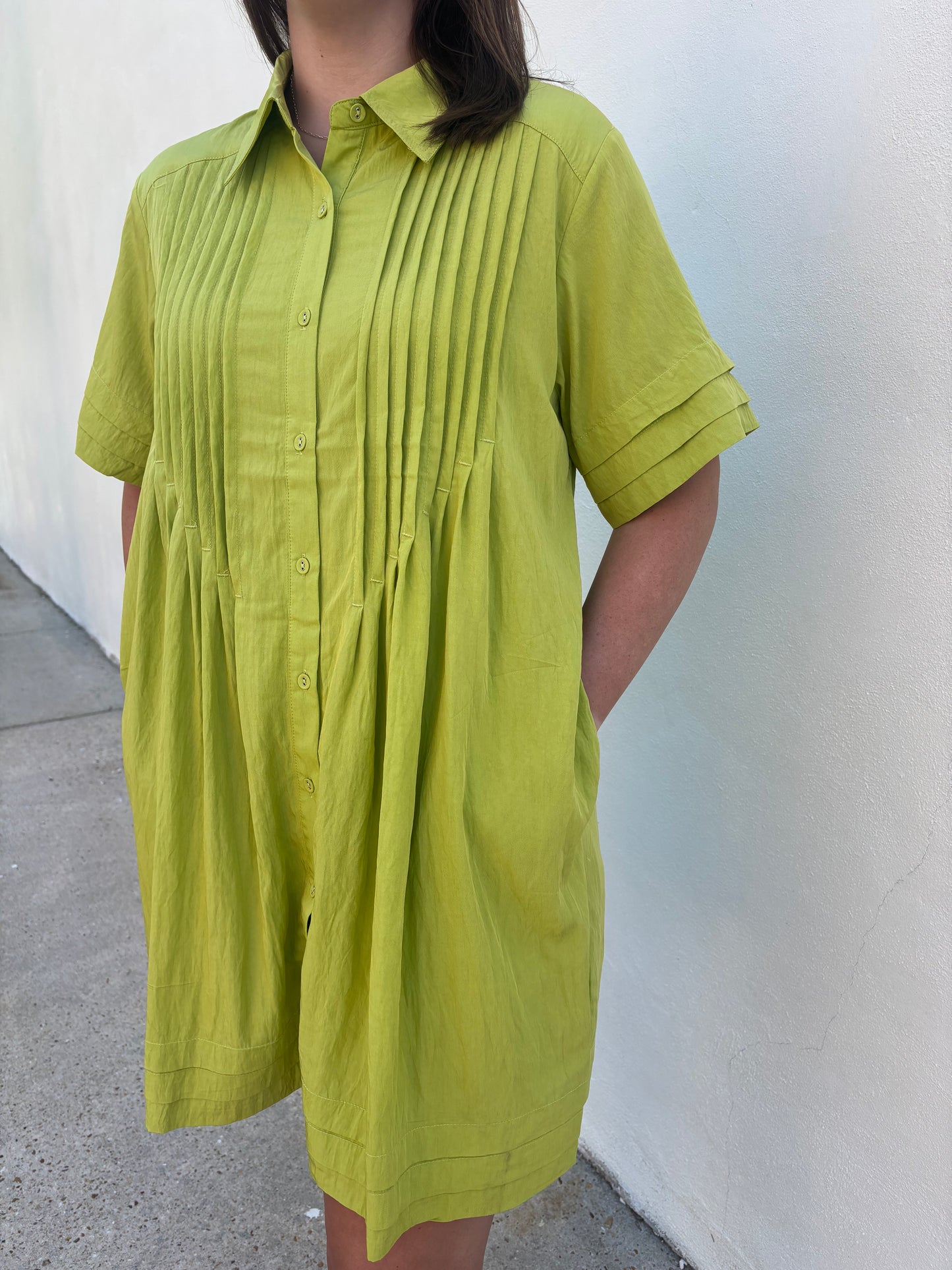 Chartreuse Mini Dress