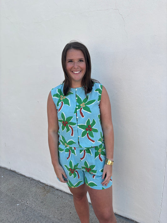 Palm Print Top