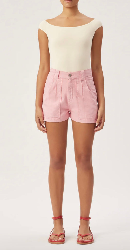 DL 1961 Marie Short Flamingo Linen