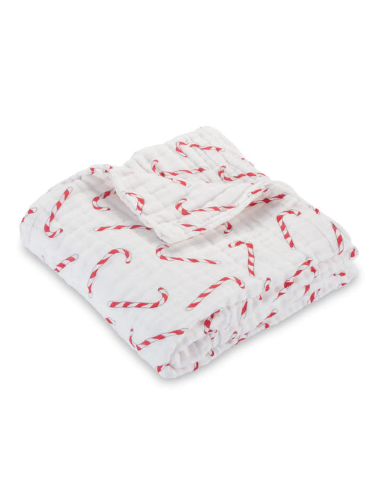 Candy Cane Christmas Muslin Baby/Toddler Quilt