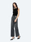 Charcoal High Rise Wide Leg Jeans