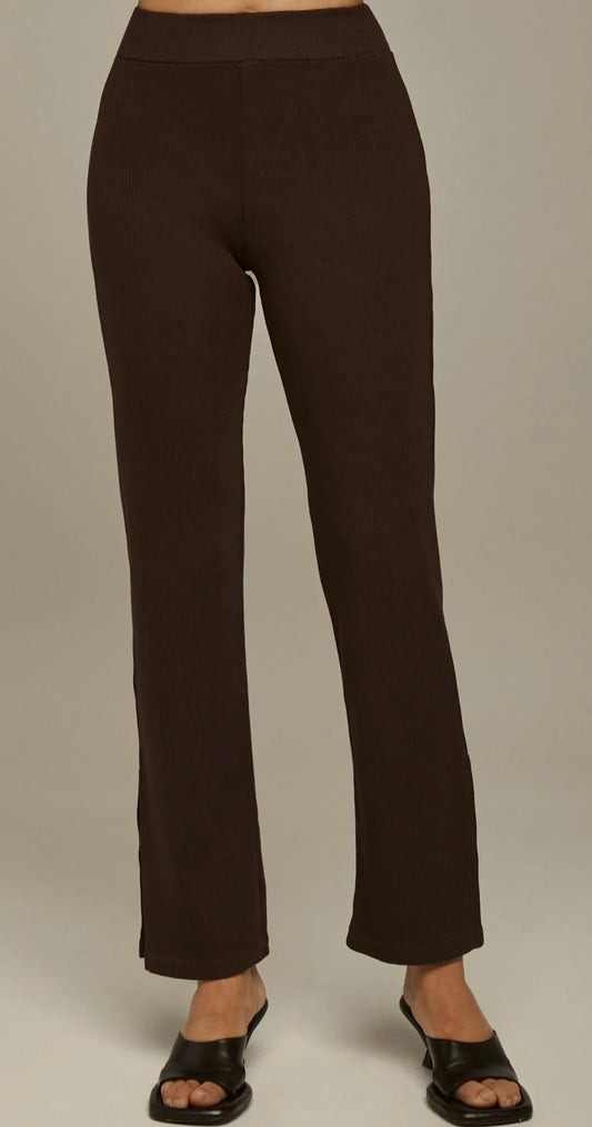 Lanston Ribbed Slit Pants Umber