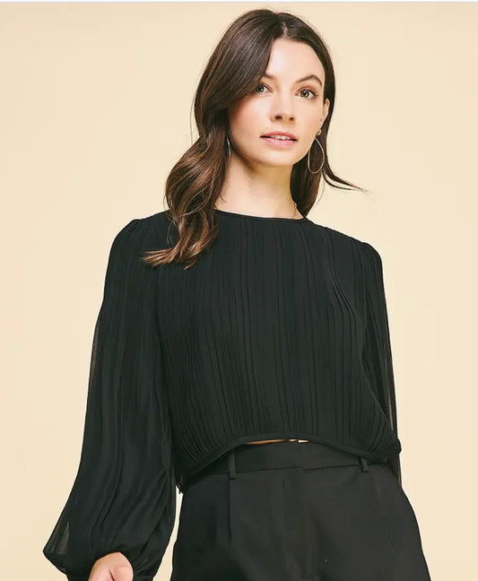 Pleated Top Black