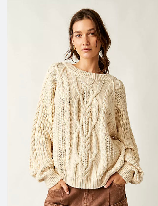 Free People Frankie Cableknit Sweater