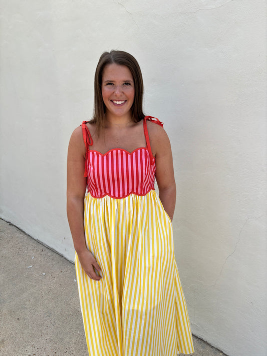 Lemon Stripe Maxi