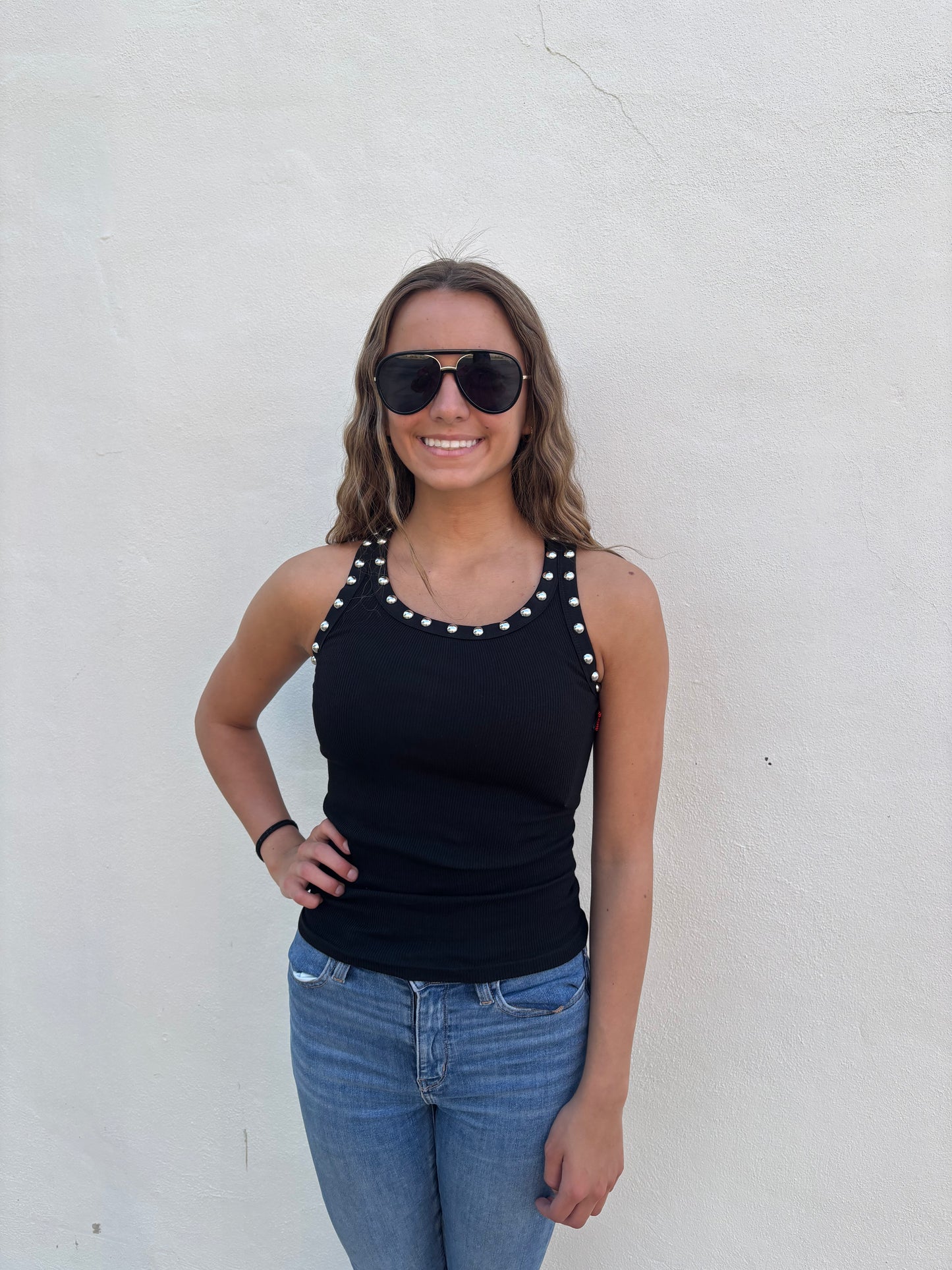 Stud Detailed Tank Top