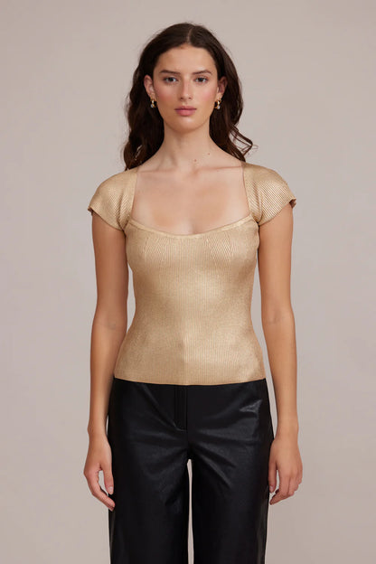 Ryan Knit Top Gold