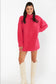 MUMU Timmy Tunic Sweater Pink Rose Knit