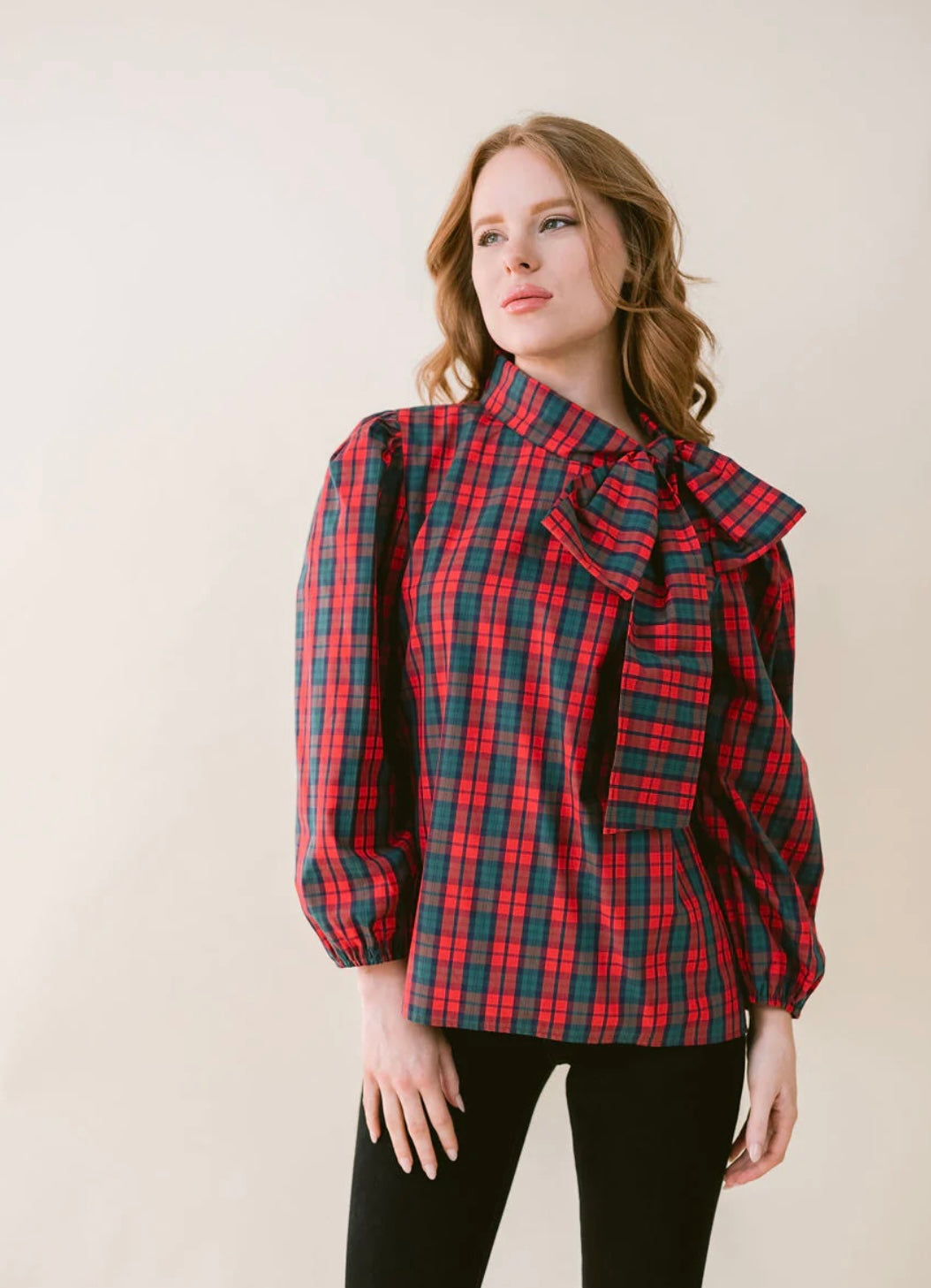 Laroque Berkley Blouse Red Plaid