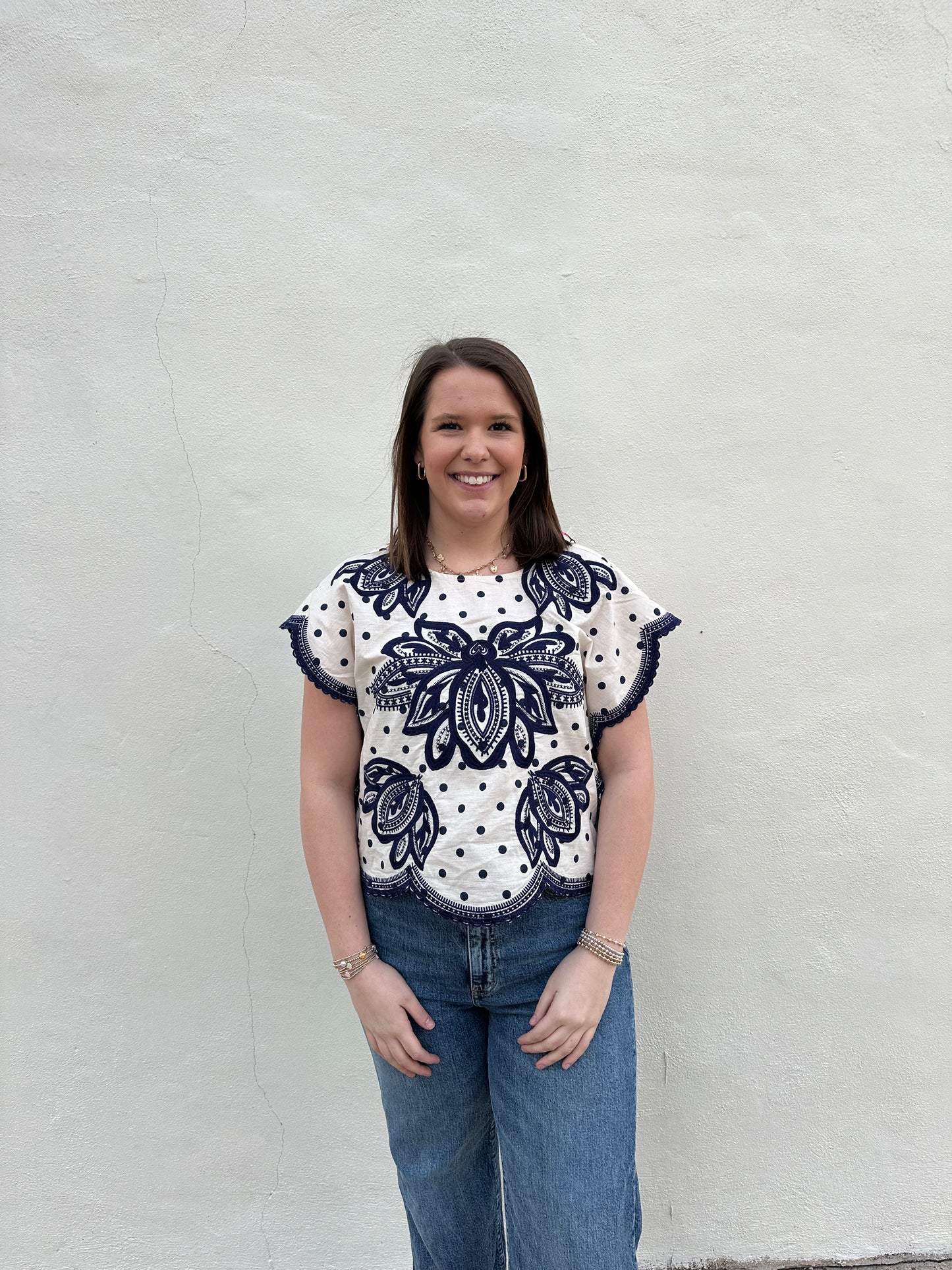 Embroidery Detailed Top