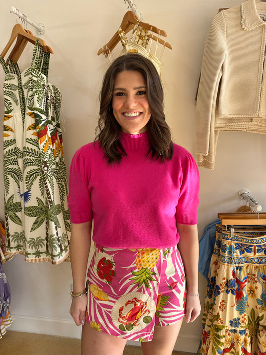 A Printed Woven Skort