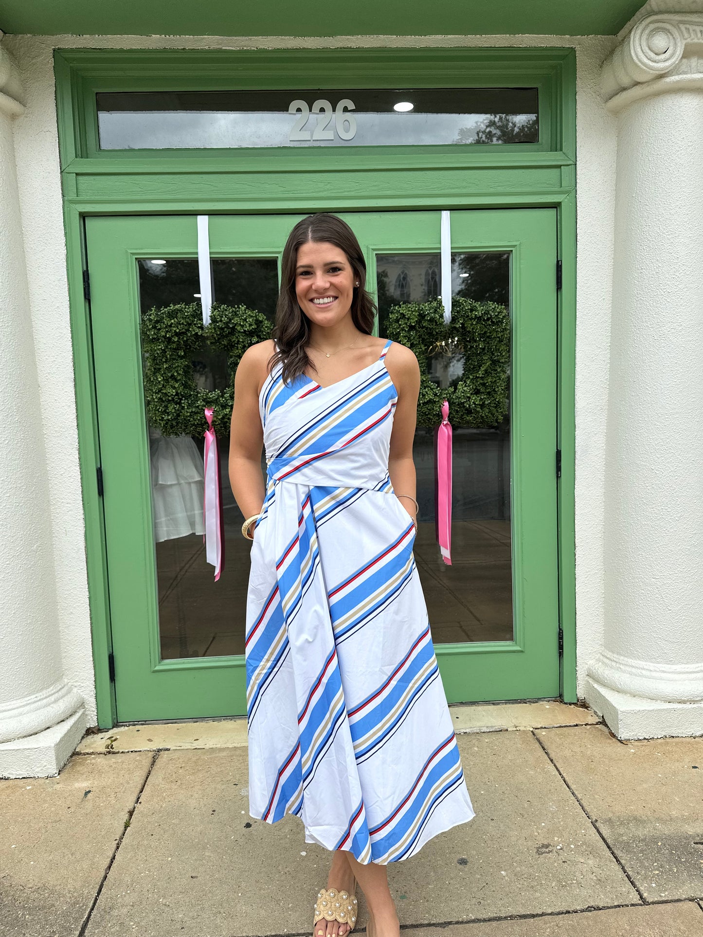 Heart Neck Midi Dress