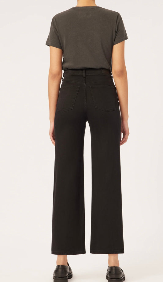 DL1961 Hepburn Wide Leg Jet Black