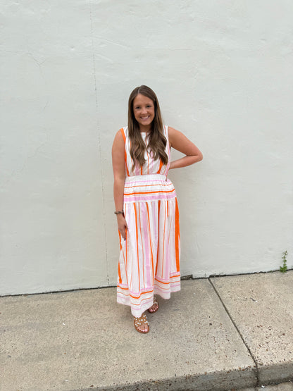 Striped Sleeveless Dress