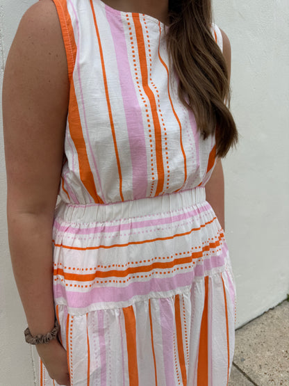 Striped Sleeveless Dress