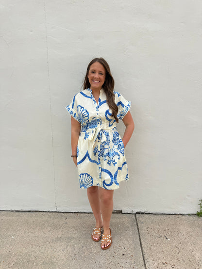 Yana Blue Fresco Dress