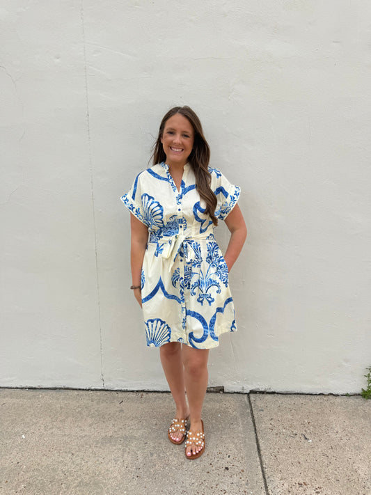 Yana Blue Fresco Dress