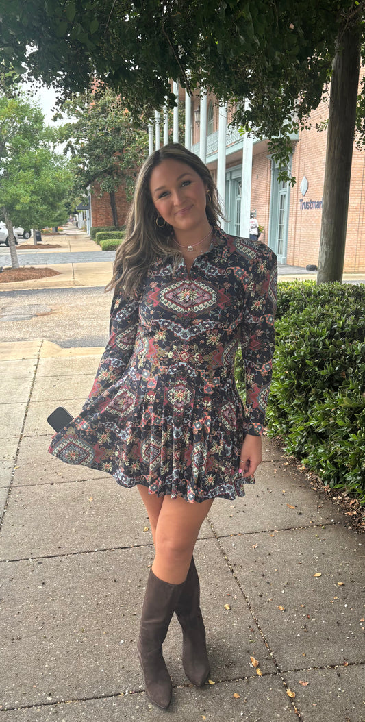 Edith Dress in Autumn Tapestry