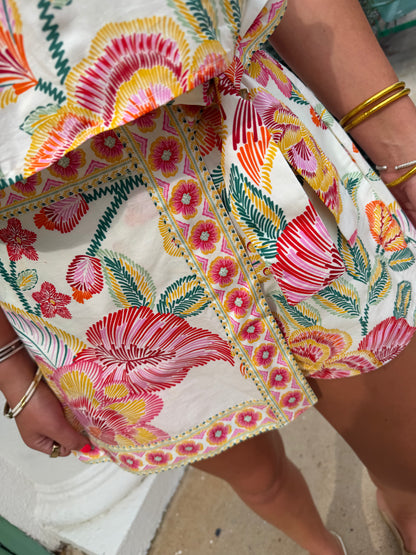 Printed Wrap Skort