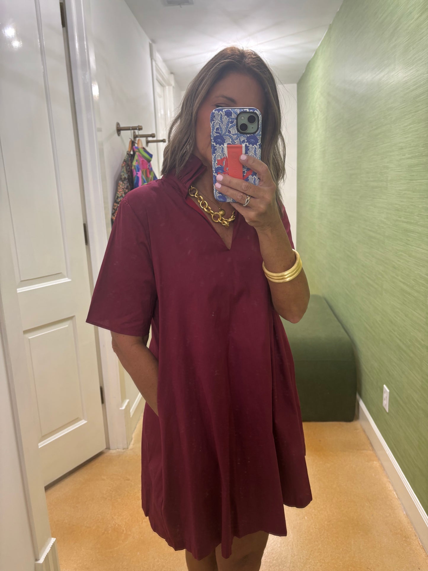 Olivia Dress in Burgundy