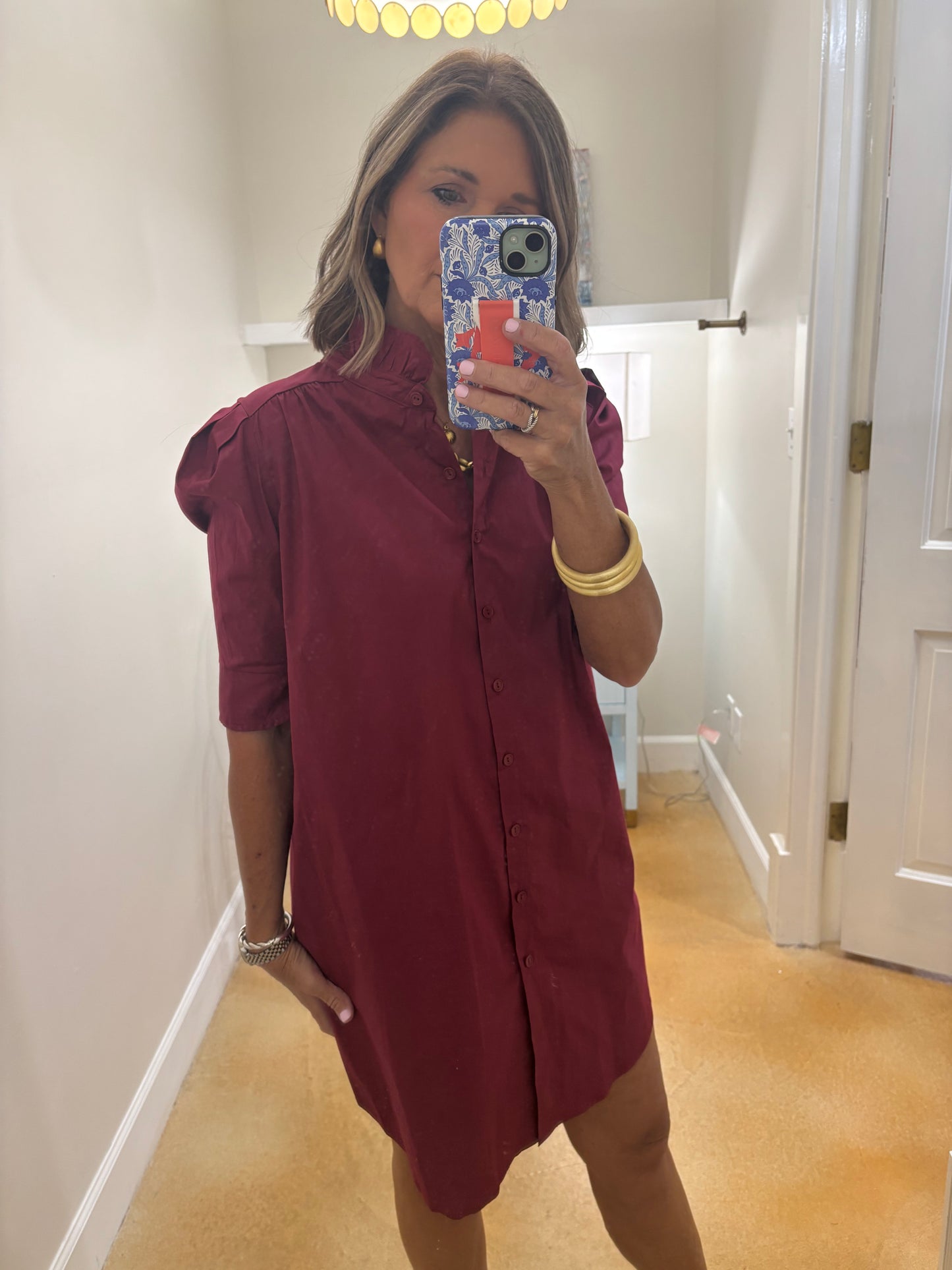 Callie Dress in Burgundy