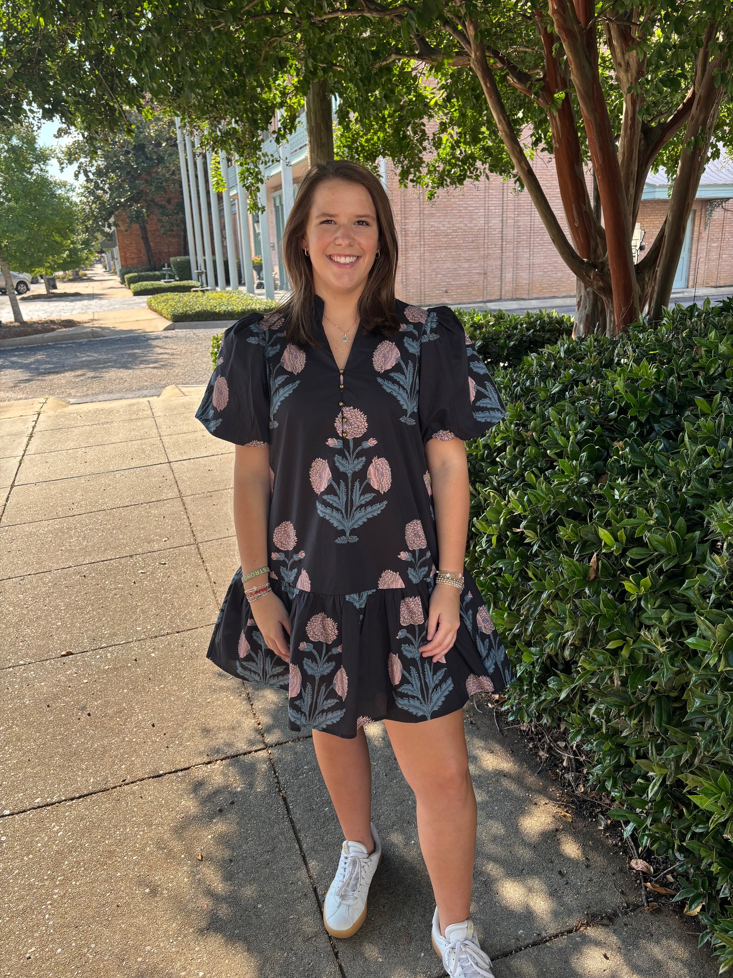 Navy Meadow Dress