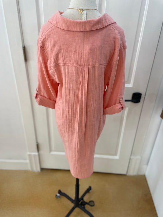 Peach Gauze Pullover