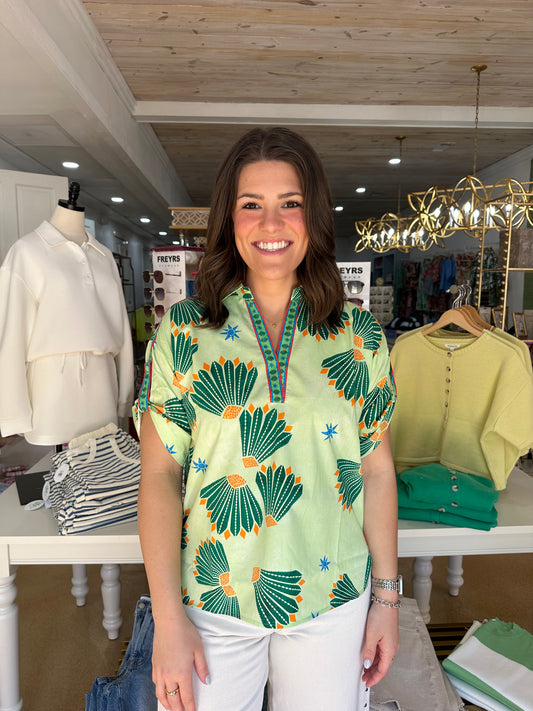 Giselle Mint Shells Top