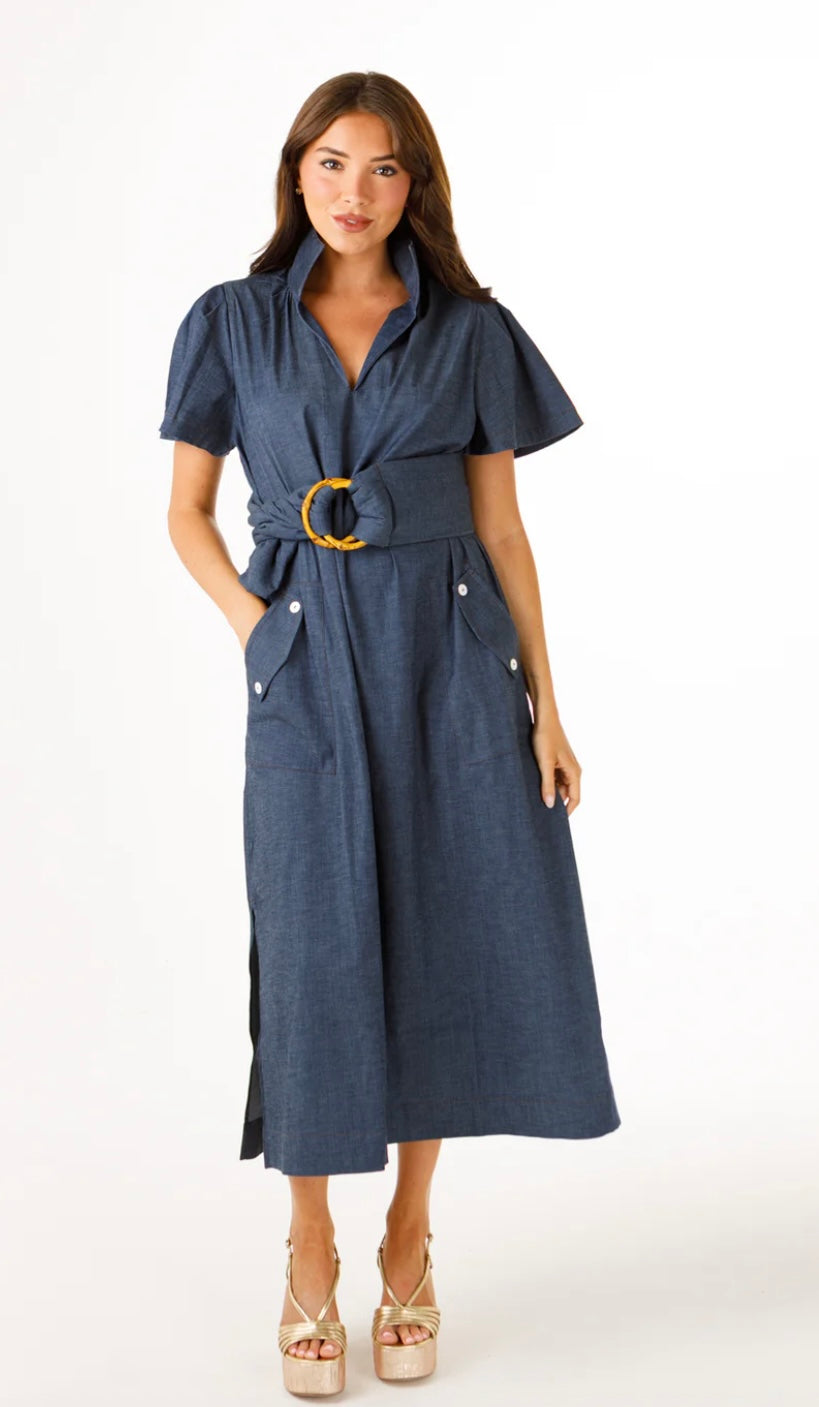 Gretchen Stretch Denim Dress