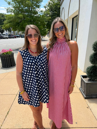 Blythe Dress in Red and White Gingham