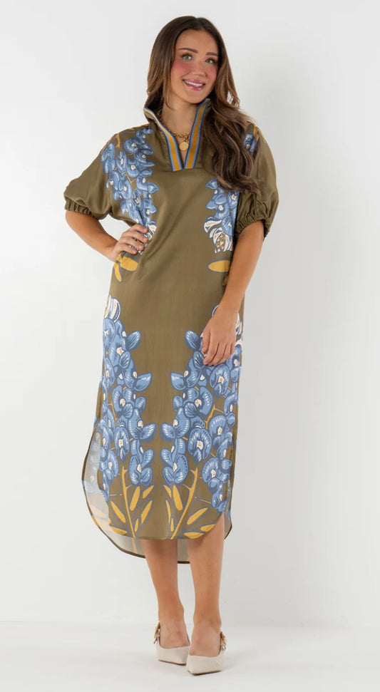 Poppy Caftan Bluebonnet