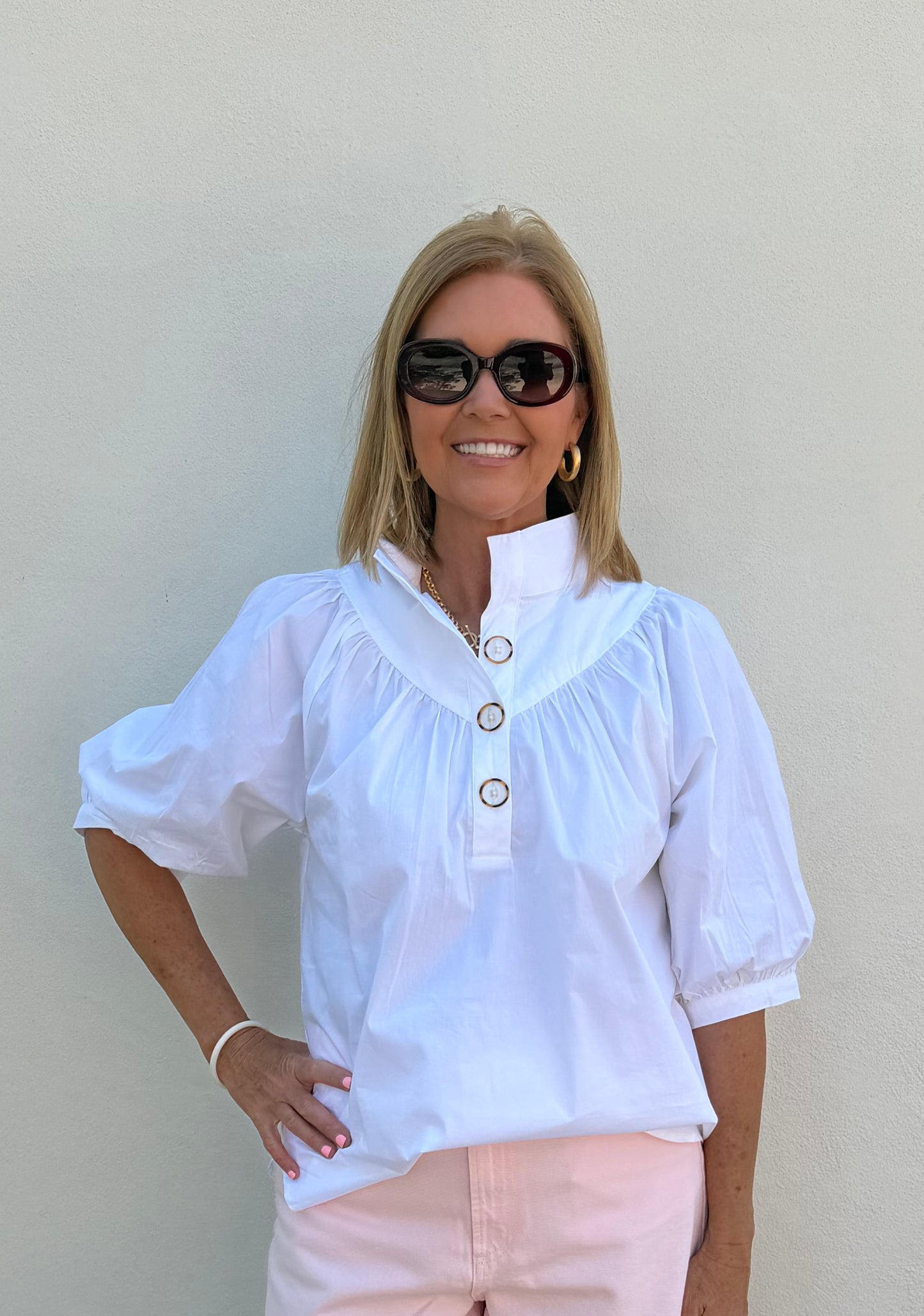 Avie Top in Solid White