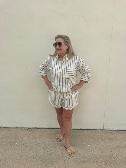 Navy Striped Shirt