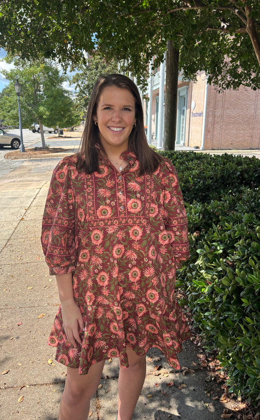 The Fall Floral Dress