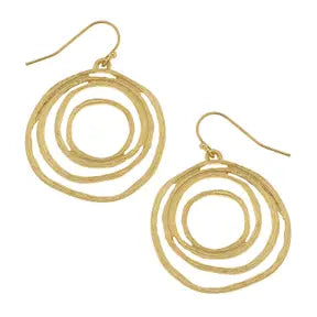 Gold Filagree Cut Out Earrings